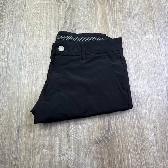 Primo Mens Black Golf Performance Stretch Flat Front 9" Chino Shorts Size 32 - Picture 1 of 13
